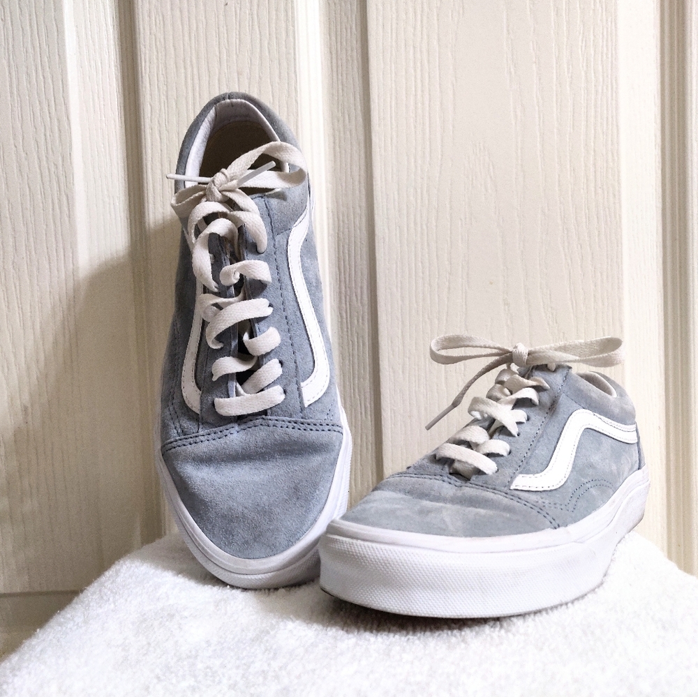 Women's blue suede vans